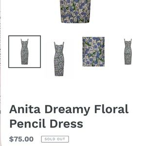 Collectif Anita Dreamy Floral Pencil Dress